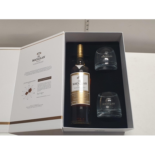 274 - A boxed limited edition Macallan Gold Single Malt Whiskey with two glasses