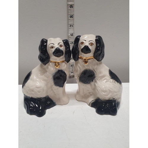 31 - Two antique Beswick spaniel figures h15cm, shipping unavailable
