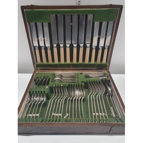 49 - A cased set of Viner's and Hall cutlery