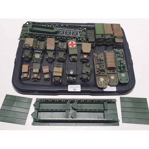 66 - A selection of built and painted scale models of allied WW2 vehicles