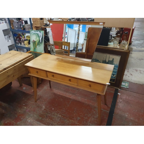 78 - A vintage mid-century 1950'/60's Alfred Cox, walnut dressing table, shipping unavailable