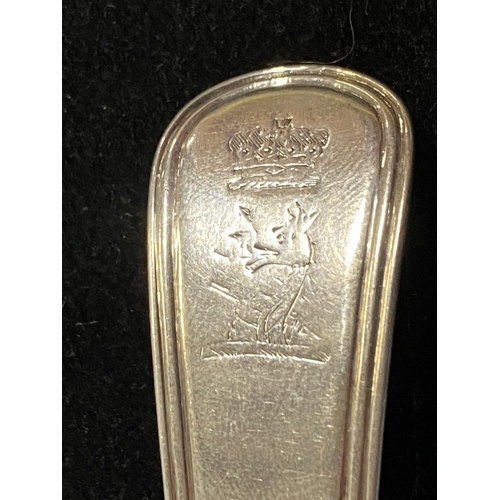 185 - A hallmarked for Dublin 1810 silver ladle 60g