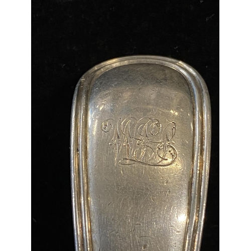 193 - A hallmarked for London 1857 silver straining spoon 61g