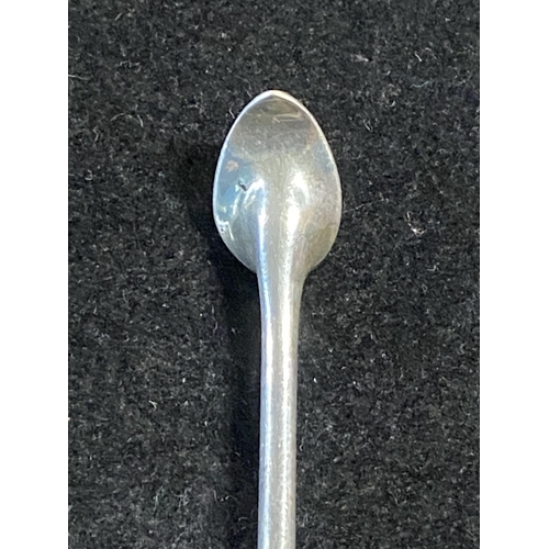 211 - A hallmarked for Sheffield 1911 silver straining ladle with gilt bowl 24g