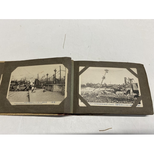 331 - A good album of vintage postcards and real photographs. Including Japanese postcards of the 1920's E... 