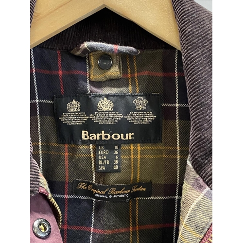 413 - A ladies Barbour jacket size 10 (signs of wear)