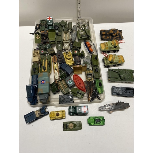 26 - A selection of assorted die-cast military models including Dinky and Corgi