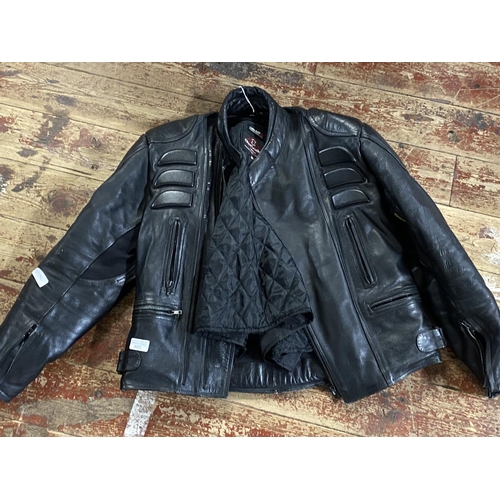 460 - A city of leather motorbike jacket size 46