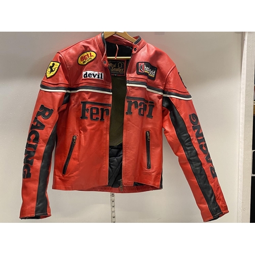 461 - A Ferrari leather motorbike jacket size L