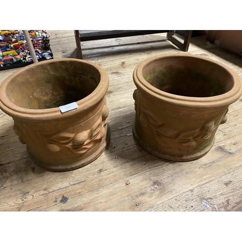 79 - Two Terracotta garden platers 27x30cm, shipping unavailable