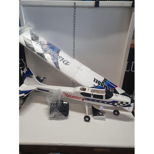 2 - A boxed Discovery electric remote control model plane (unchecked), shipping unavailable