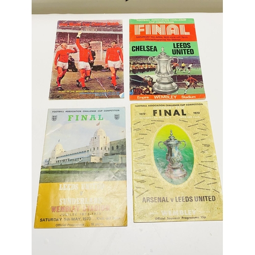 49 - Four assorted vintage Football programmes all Leeds United related