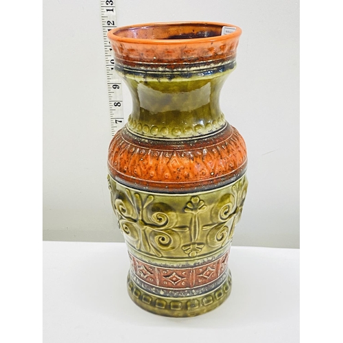 147 - A west German art pottery vase 30cm tall.  shipping unavailable.