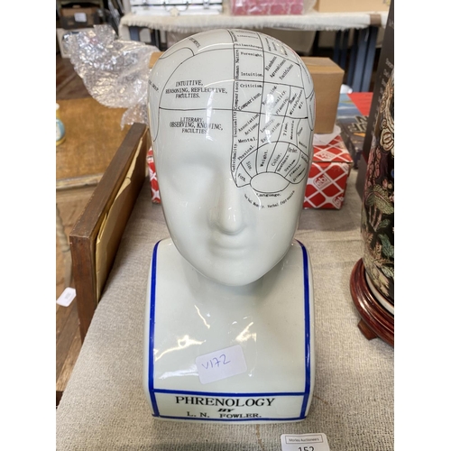 152 - A ceramic Phrenology head