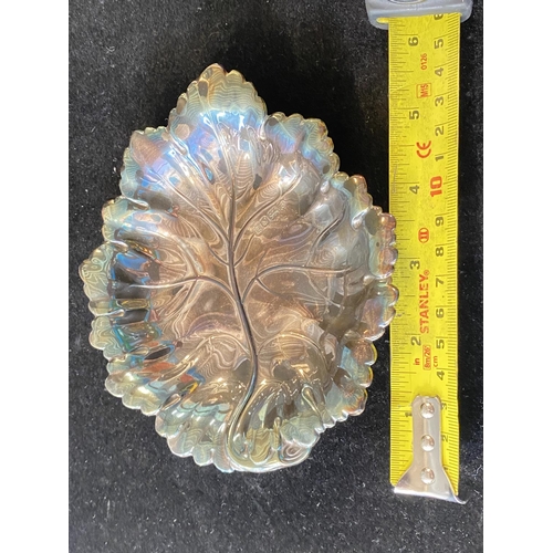 170 - A hallmarked silver leaf dish 75.7g
