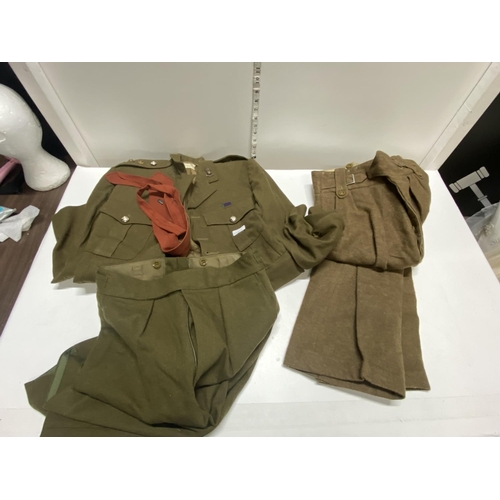 A post war Royal Artillery battle dress uniform and trousers