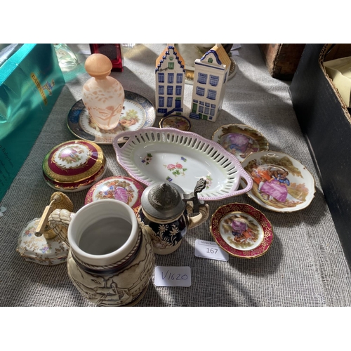 167 - A selection of assorted ceramics including Limoges.  no shipping