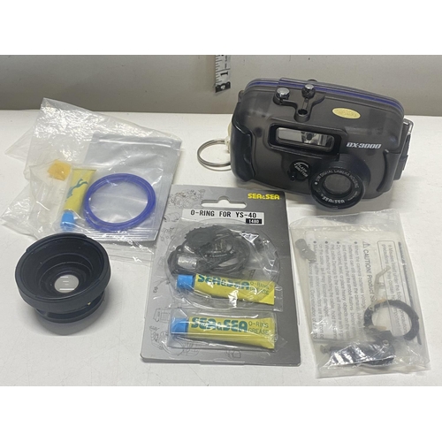 221 - A Sea & Sea DX-3000 underwater camera housing and accessories