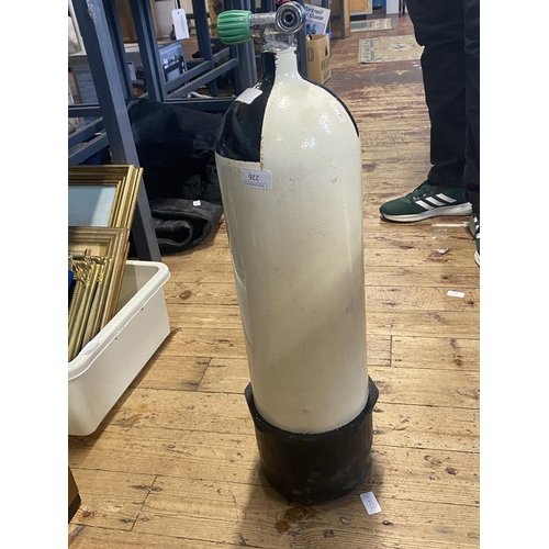 226 - A 12 litre divers oxygen tank.  no shipping