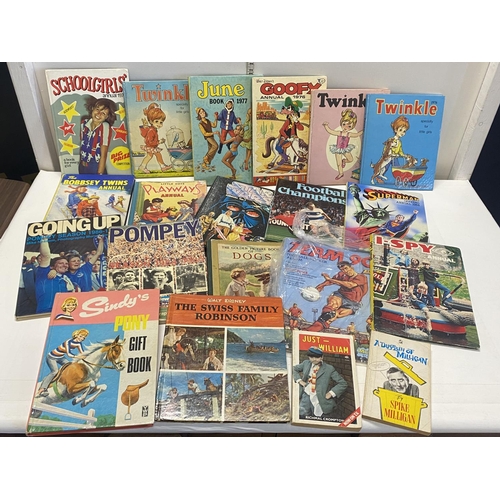 29 - A job lot of assorted vintage annuals including Sindy, shipping unavailable