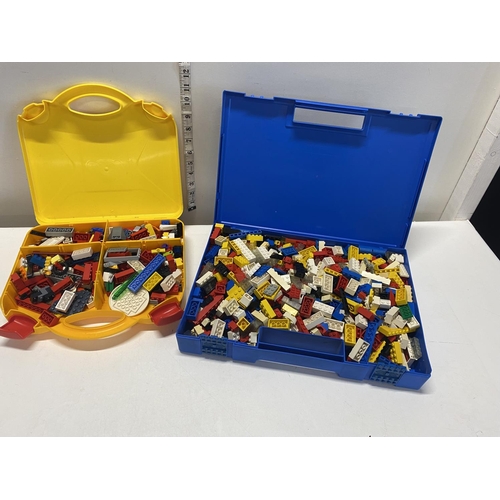 60 - Two original Lego boxes & contents of vintage Lego