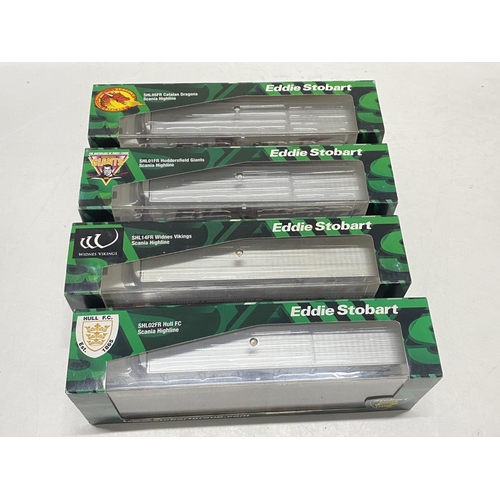 59 - Four Stobart boxed Rugby League themed die-cast truck models