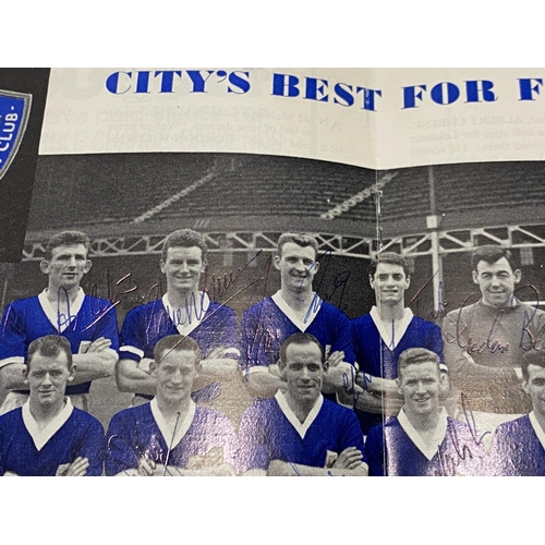 102 - A 1961 Leicester City programme marking their achievement in reaching the FA cup final, signed by mo... 