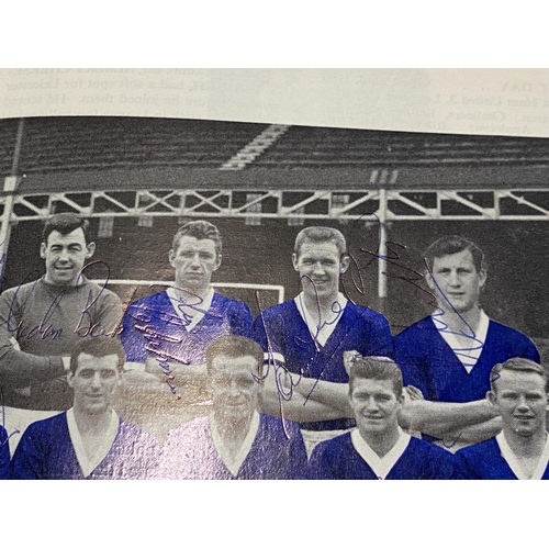 102 - A 1961 Leicester City programme marking their achievement in reaching the FA cup final, signed by mo... 