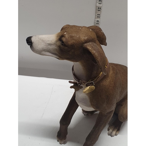 30 - A Leonardo dog figurine h43cm, shipping unavailable