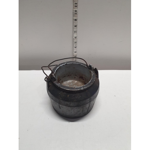 235 - A antique cast iron glue pot