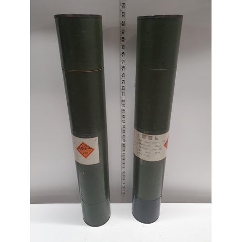 233 - Two British 105mm Howitzer ammunition cases, shipping unavailable