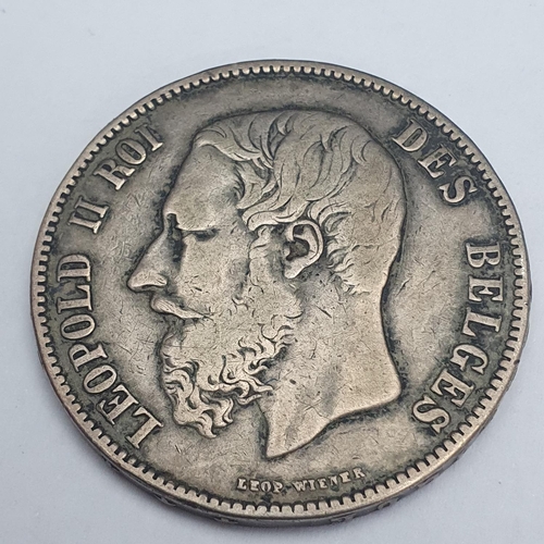 120 - A 1873 Belgium 5 Franc coin 24.07g