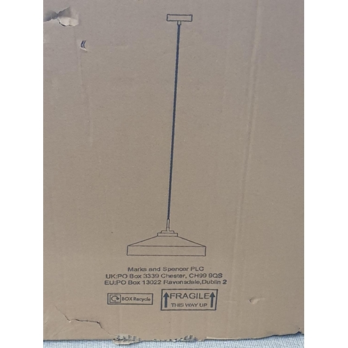 367 - A boxed Marks and Spencer's pendant light (unchecked), shipping unavailable