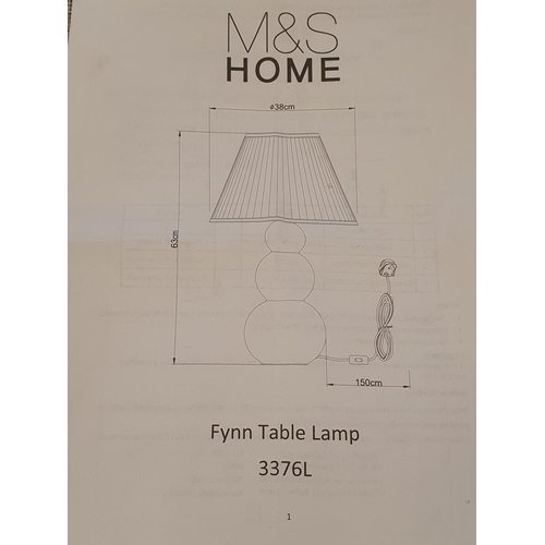 373 - A Marks and Spencer's boxed Fynn table lamp (unchecked), shipping unavailable