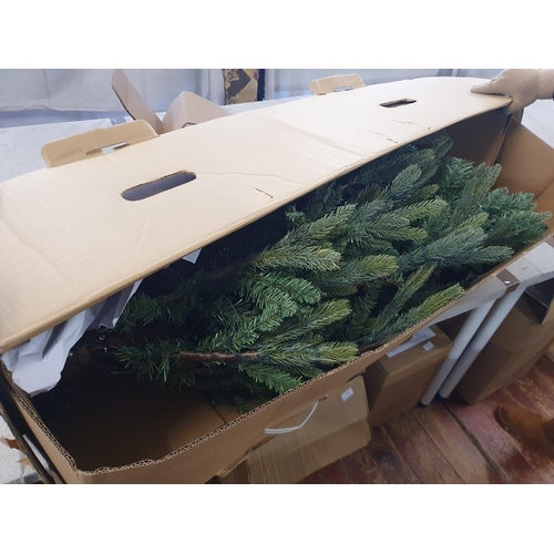 377 - A large boxed artificial Christmas tree, shipping unavailable