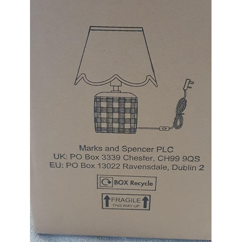 380 - A new boxed Marks and Spencer's table lamp (unchecked),shipping unavailable