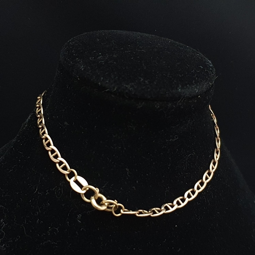 70 - A hallmarked 9ct gold chain 2.51 grams.