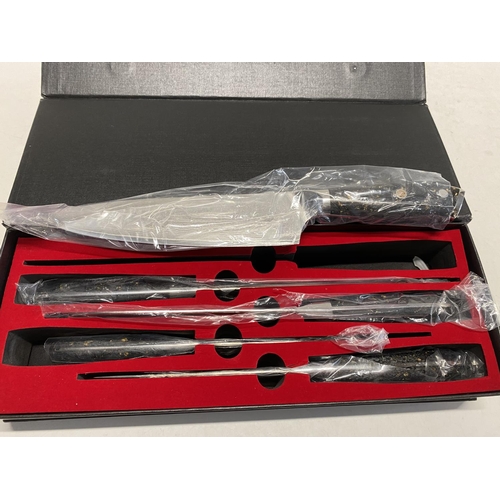 215 - A new boxed kitchen knife set, UK shipping only