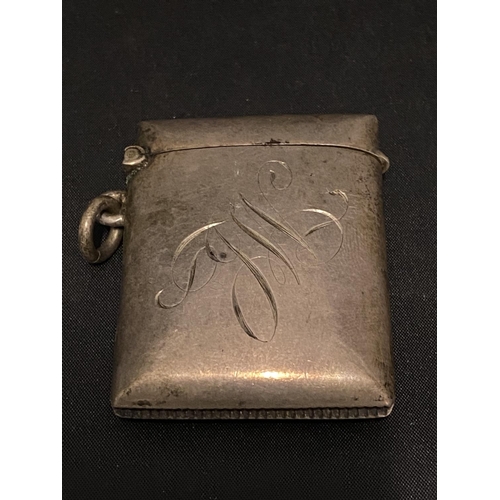 116 - A hallmarked silver vesta case