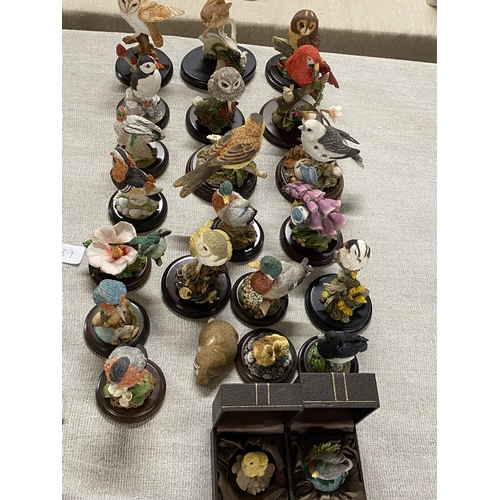 135 - A large selection of assorted Country Artists bird figurines, shipping unavailable