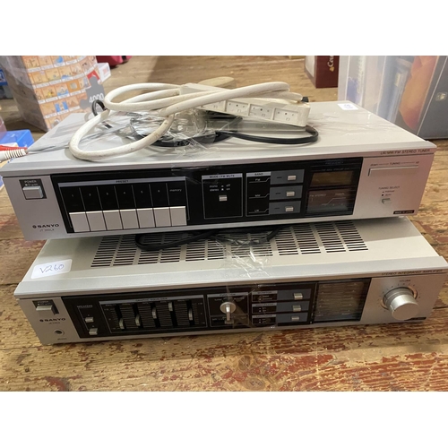 152 - Two pieces of audio equipment Sanyo (untested), shipping unavailable