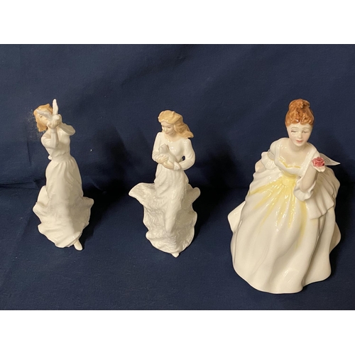 23 - Three Royal Doulton figurines HN2460, HN3389, HN3124, shipping unavailable