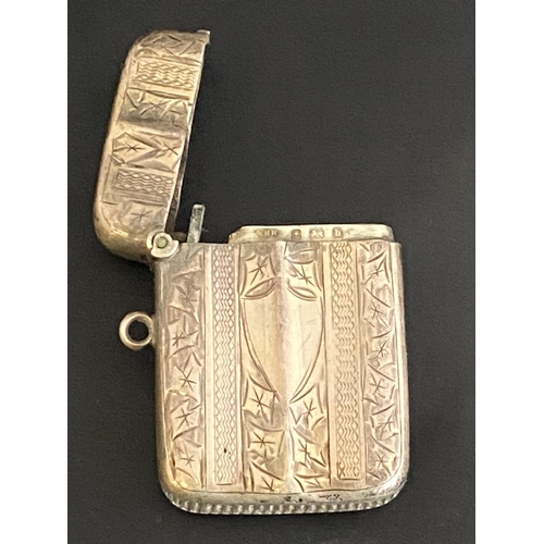 218 - A hallmarked silver vest case for Birmingham 1901 26g total weight