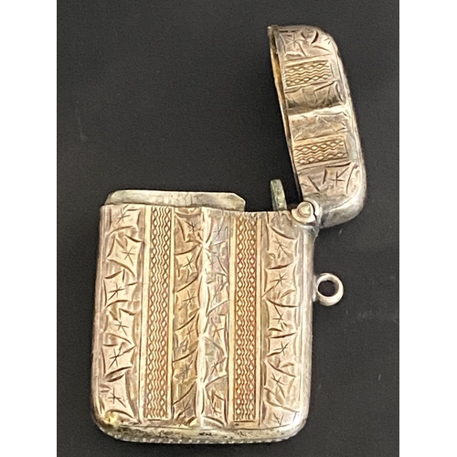 218 - A hallmarked silver vest case for Birmingham 1901 26g total weight