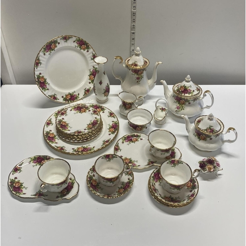 1 - A selection of Royal Albert Old Country Roses tea wares 26 pieces