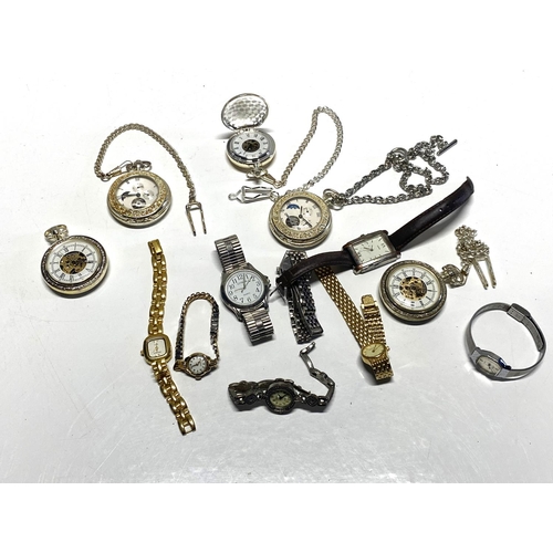 100 - A selection of assorted pocket and other watches. All pocket watches mechanical and ticking. Other w... 