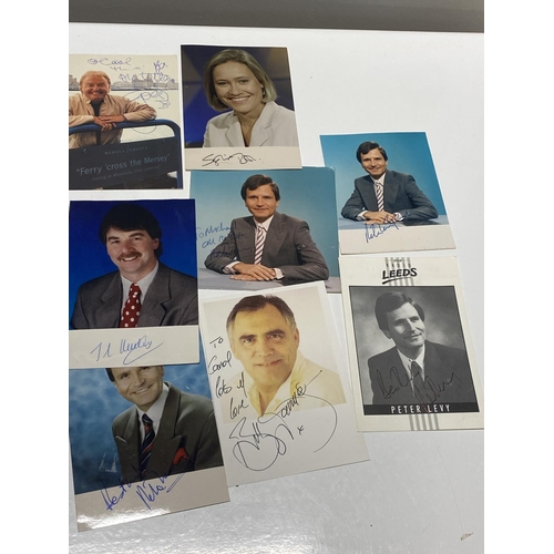 104 - A selection of assorted signed photographs, letters and various autographs from 1960/70's Mainly foc... 