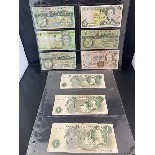 112 - A selection of assorted Channel Island bank notes and other