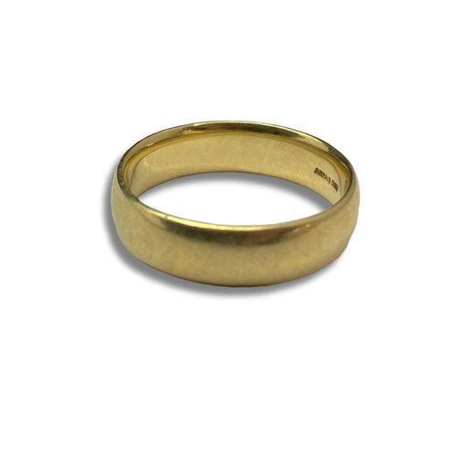 128 - A 22ct gold band ring 3.90 grams. Size L