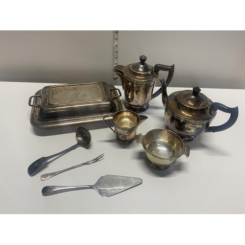 13 - A selection of silver plated wares